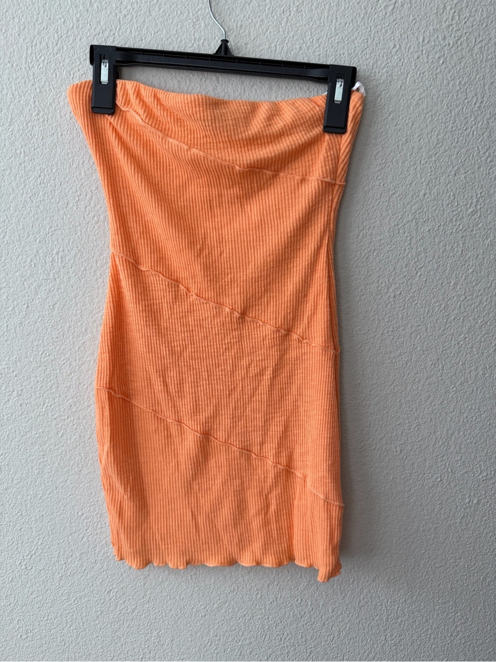 Princess Polly Orange Ribbed Tube Dress